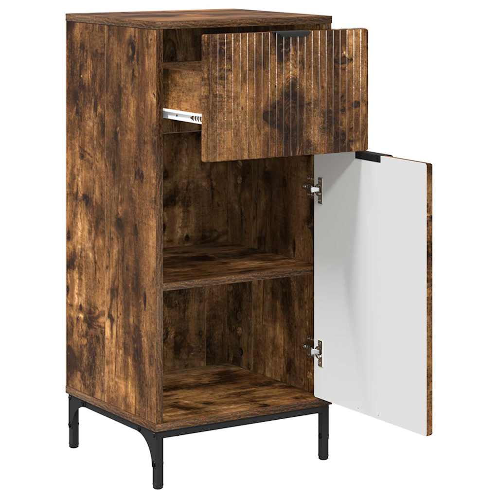 Set de mobilier pentru baie cu sertar 3 pcs Stejar afumat GartenMobel Dekor