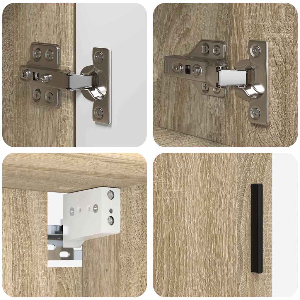 Set de mobilier pentru baie cu sertar 4 pcs Stejar sonoma GartenMobel Dekor