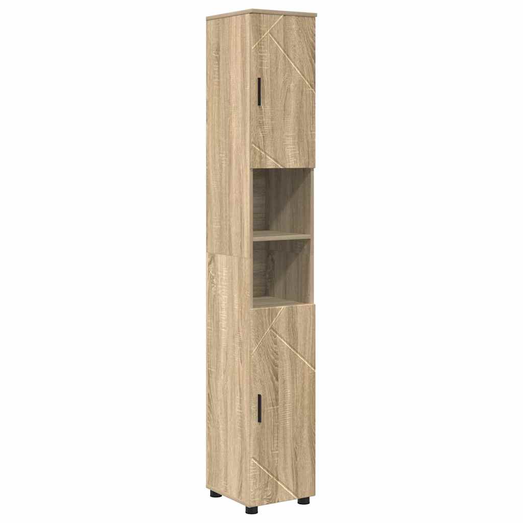 Set de mobilier pentru baie cu sertar 4 pcs Stejar sonoma GartenMobel Dekor