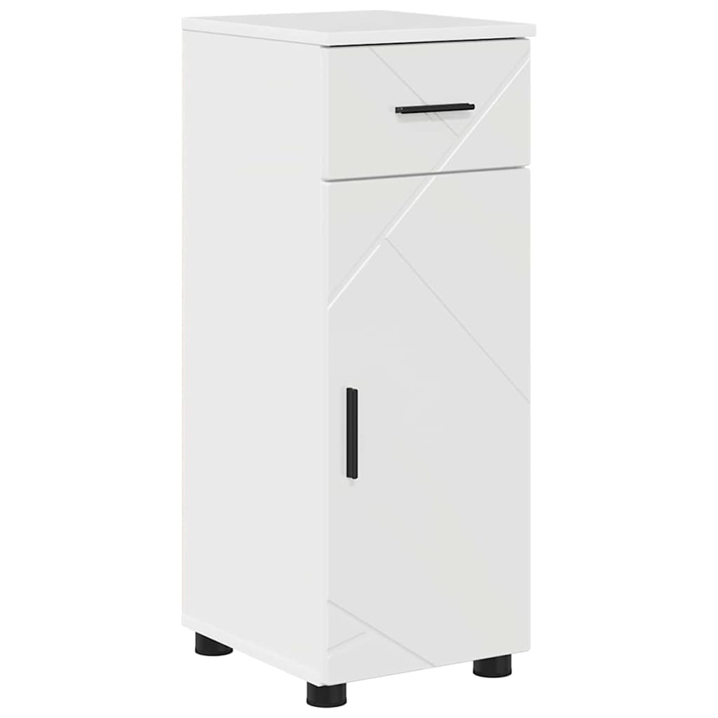 Set de mobilier pentru baie cu sertar 5 pcs Alb foarte lucios GartenMobel Dekor