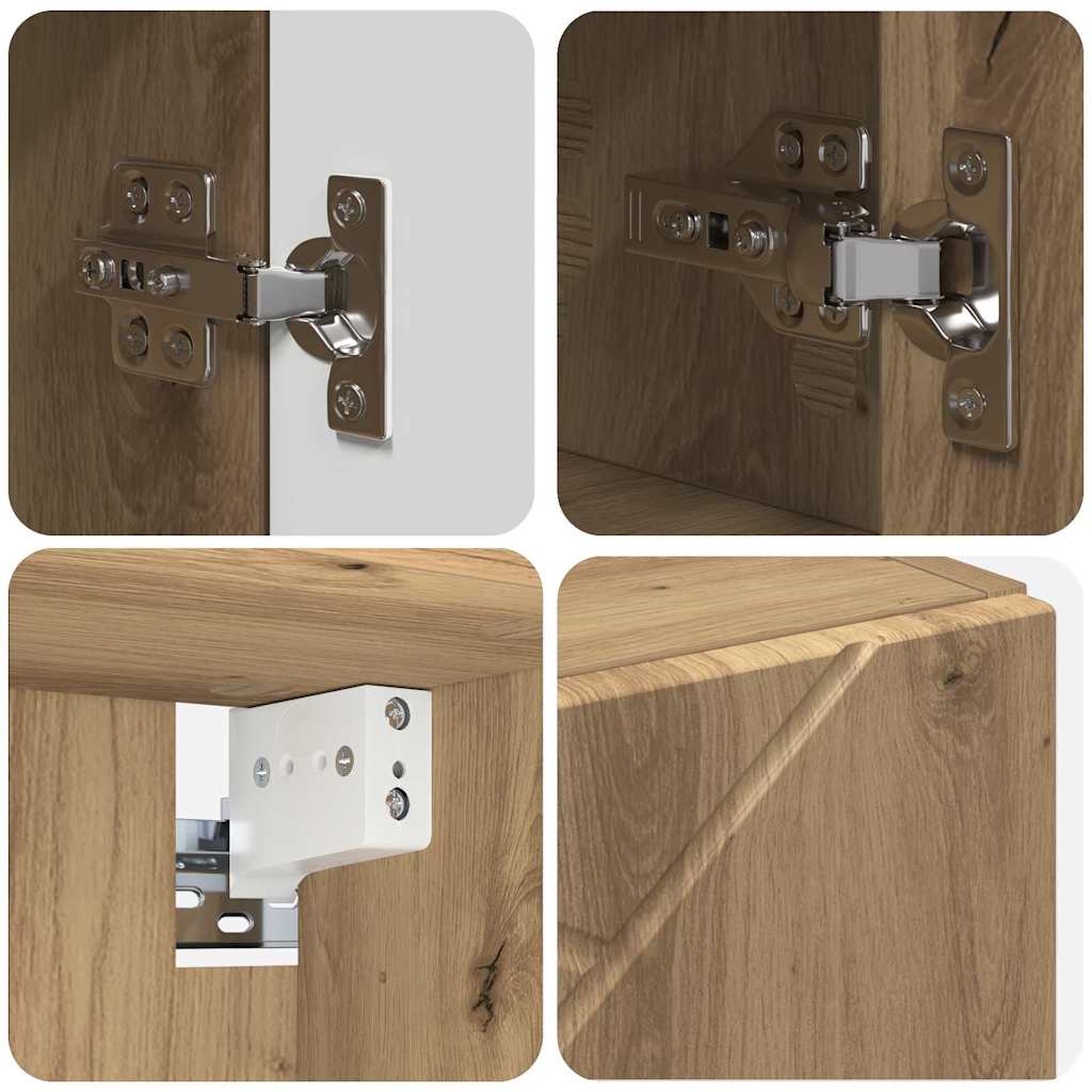 Set de mobilier pentru baie cu sertar 5 pcs stejar artizanal GartenMobel Dekor