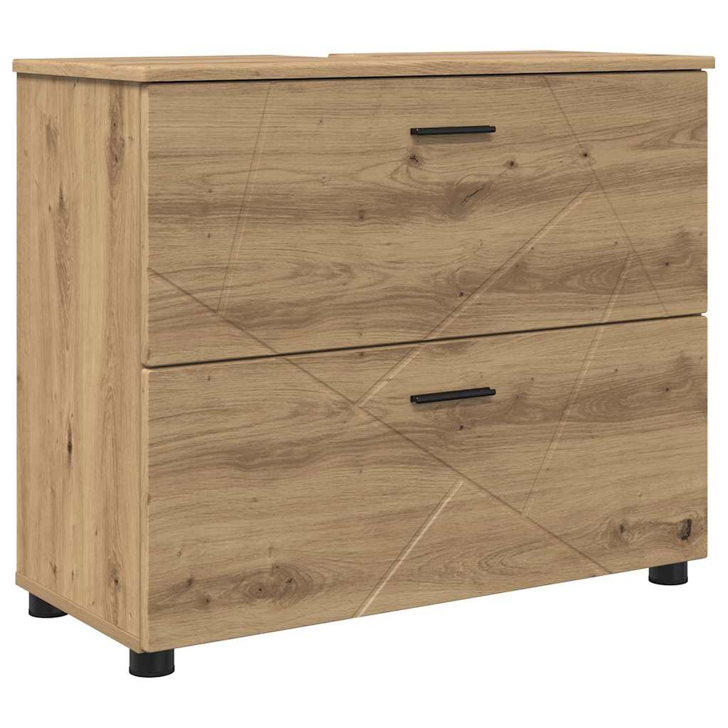 Set de mobilier pentru baie cu sertar 5 pcs stejar artizanal GartenMobel Dekor