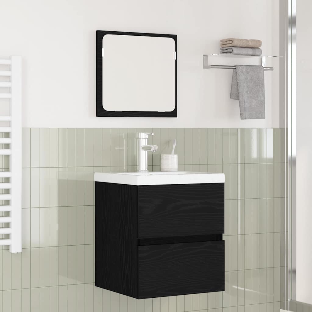 Set de mobilier pentru baie 3 pcs Stejar Artisan și Alb Mediu GartenMobel Dekor