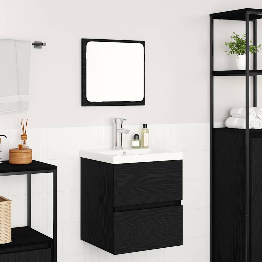 Set de mobilier pentru baie 3 pcs Stejar Artisan și Alb Mediu GartenMobel Dekor