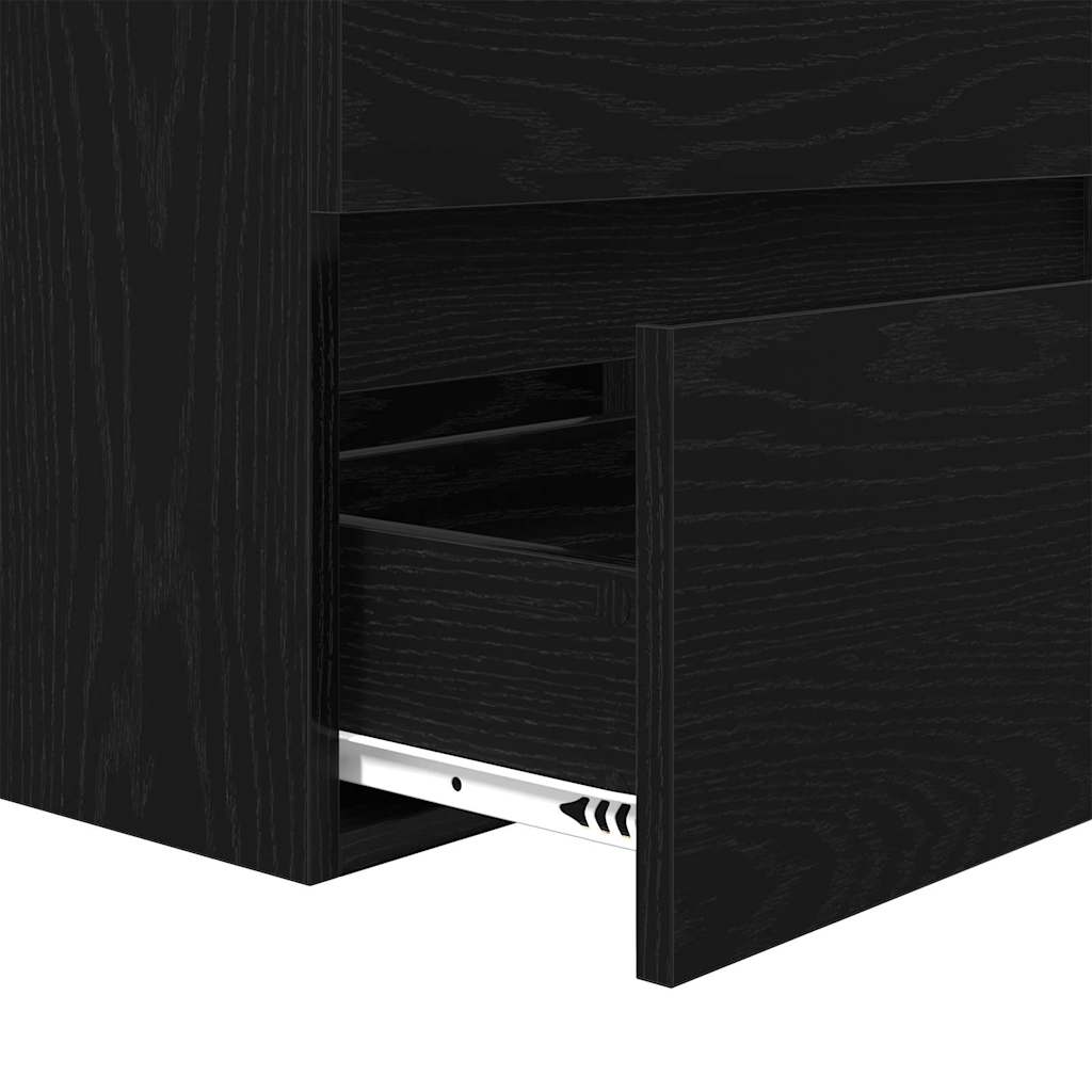 Set de mobilier pentru baie 3 pcs Stejar Artisan și Alb Mediu GartenMobel Dekor