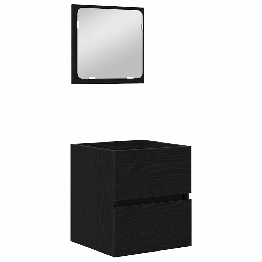 Set de mobilier pentru baie 3 pcs Stejar Artisan și Alb Mediu GartenMobel Dekor