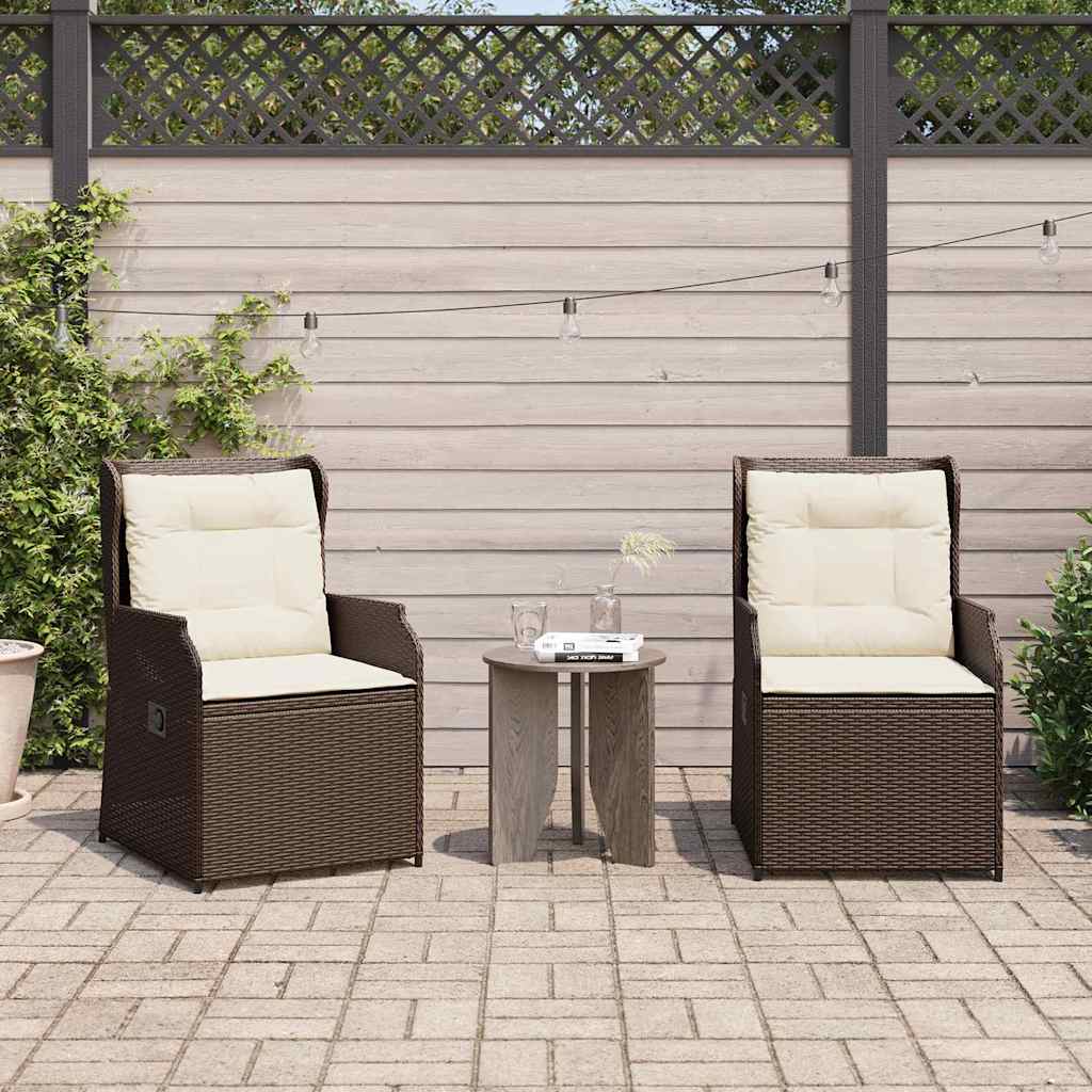 Bancă de grădină cu pernă 2 pcs Maro Rattan poli GartenMobel Dekor