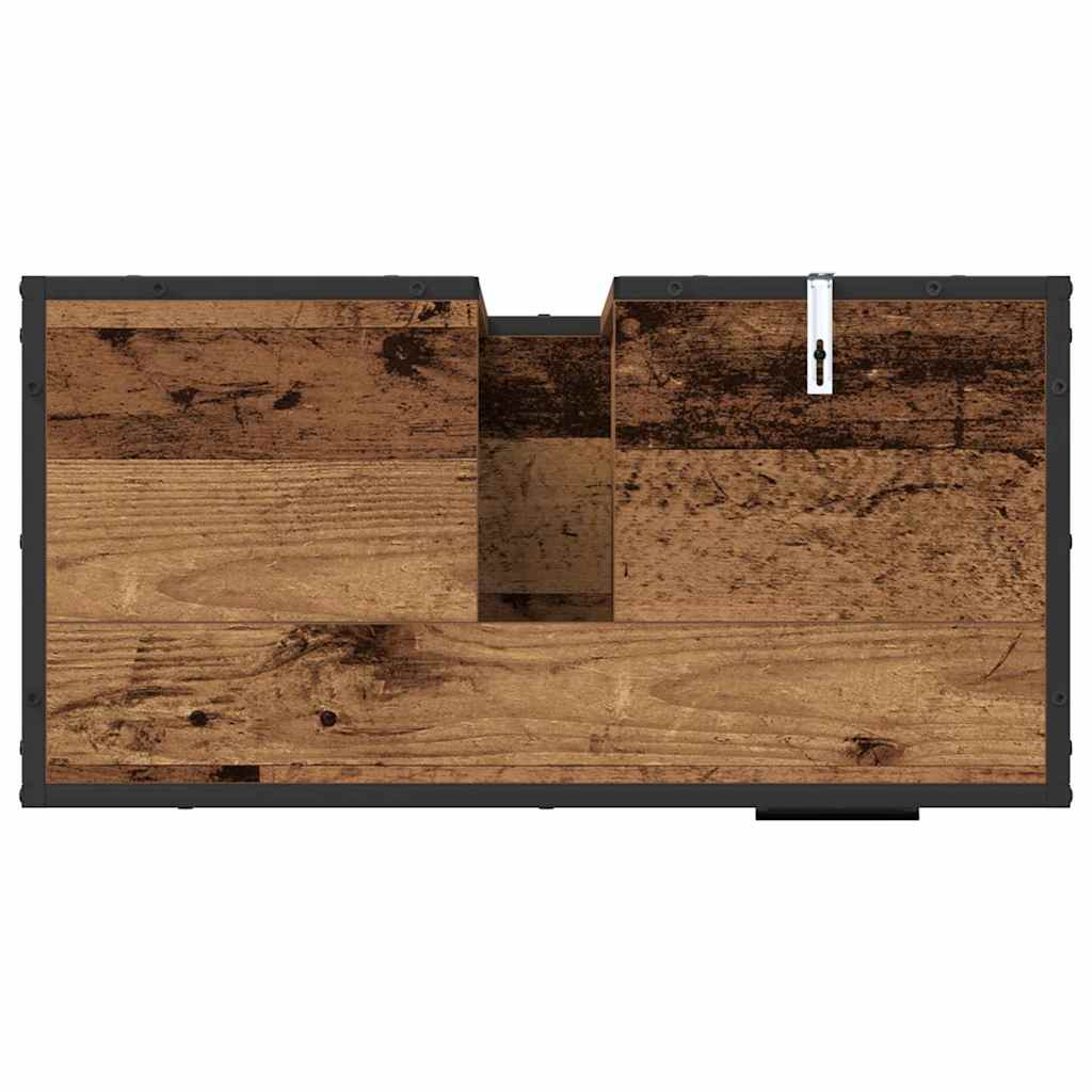Set de mobilier pentru baie 2 pcs Lemn vechi 65 x 33 x 60 cm GartenMobel Dekor