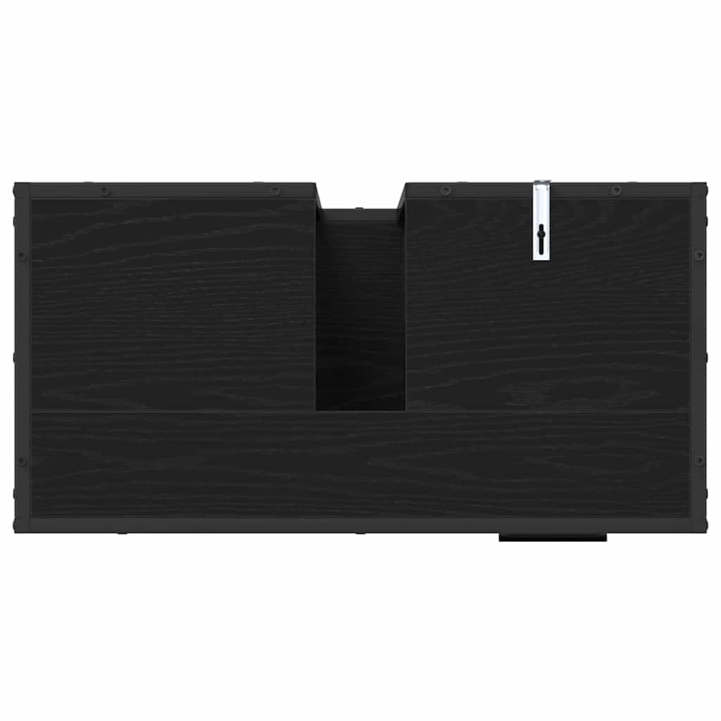 Set de mobilier pentru baie 2 pcs Stejar negru 65 x 33 x 60 cm GartenMobel Dekor