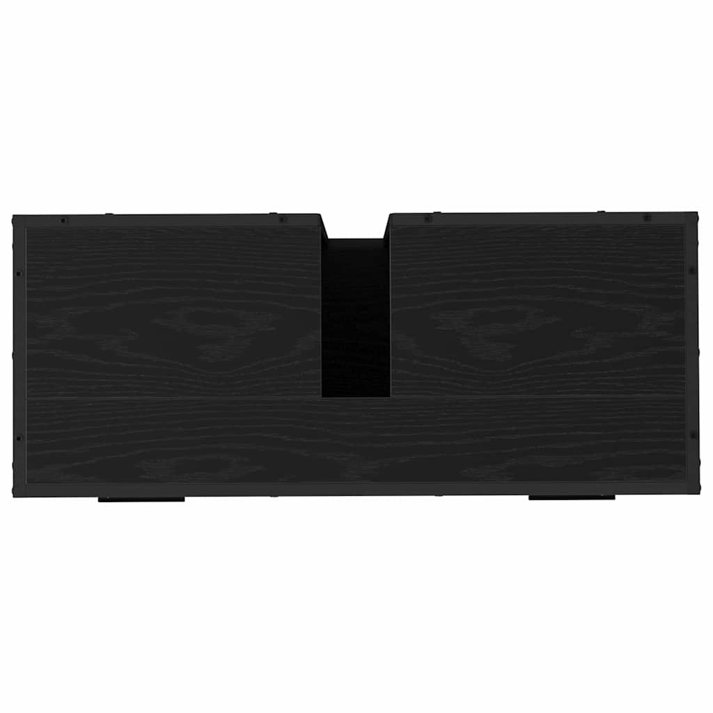 Set de mobilier pentru baie 2 pcs Stejar negru 80 x 33 x 60 cm GartenMobel Dekor
