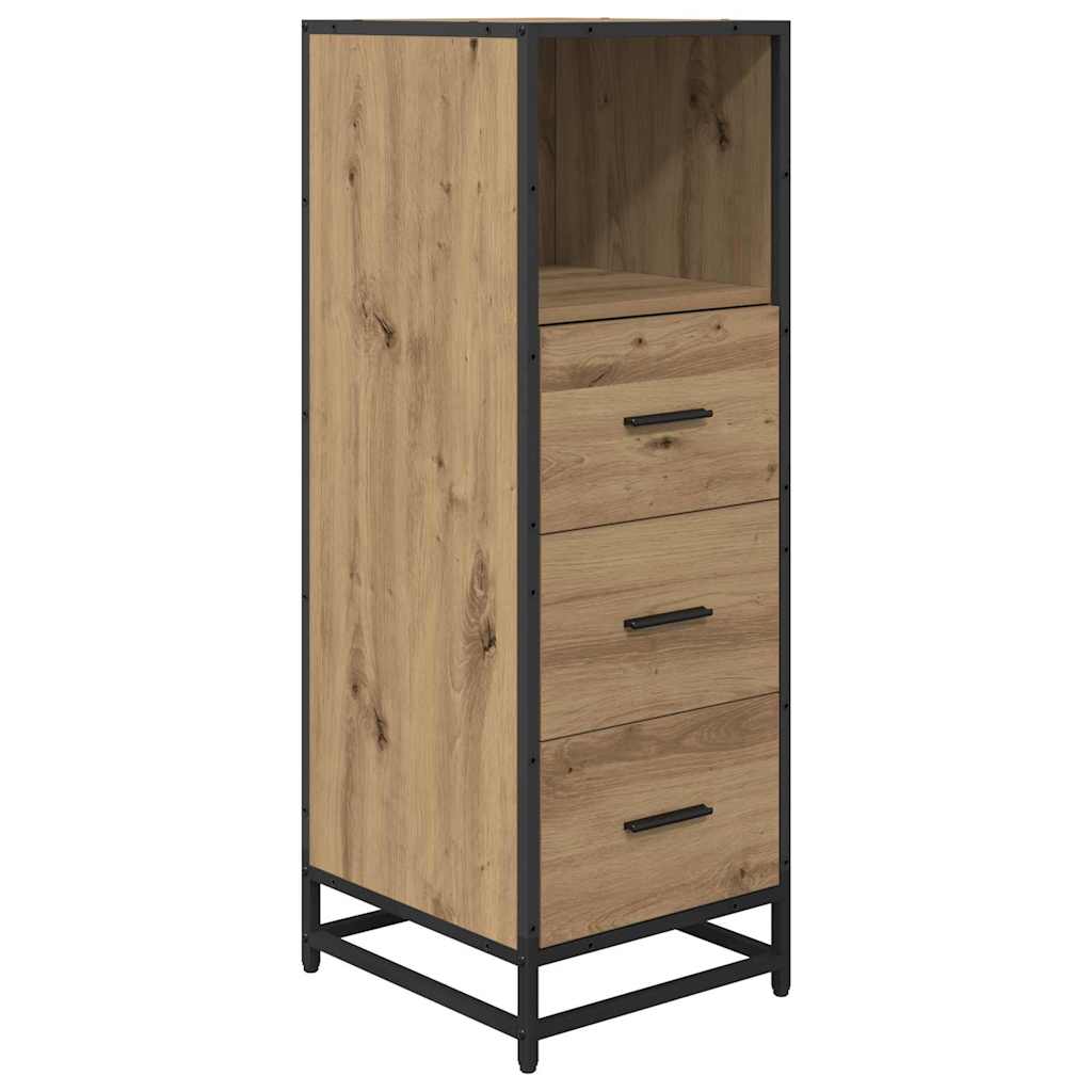 Set de mobilier pentru baie cu sertar 3 pcs stejar artizanal GartenMobel Dekor
