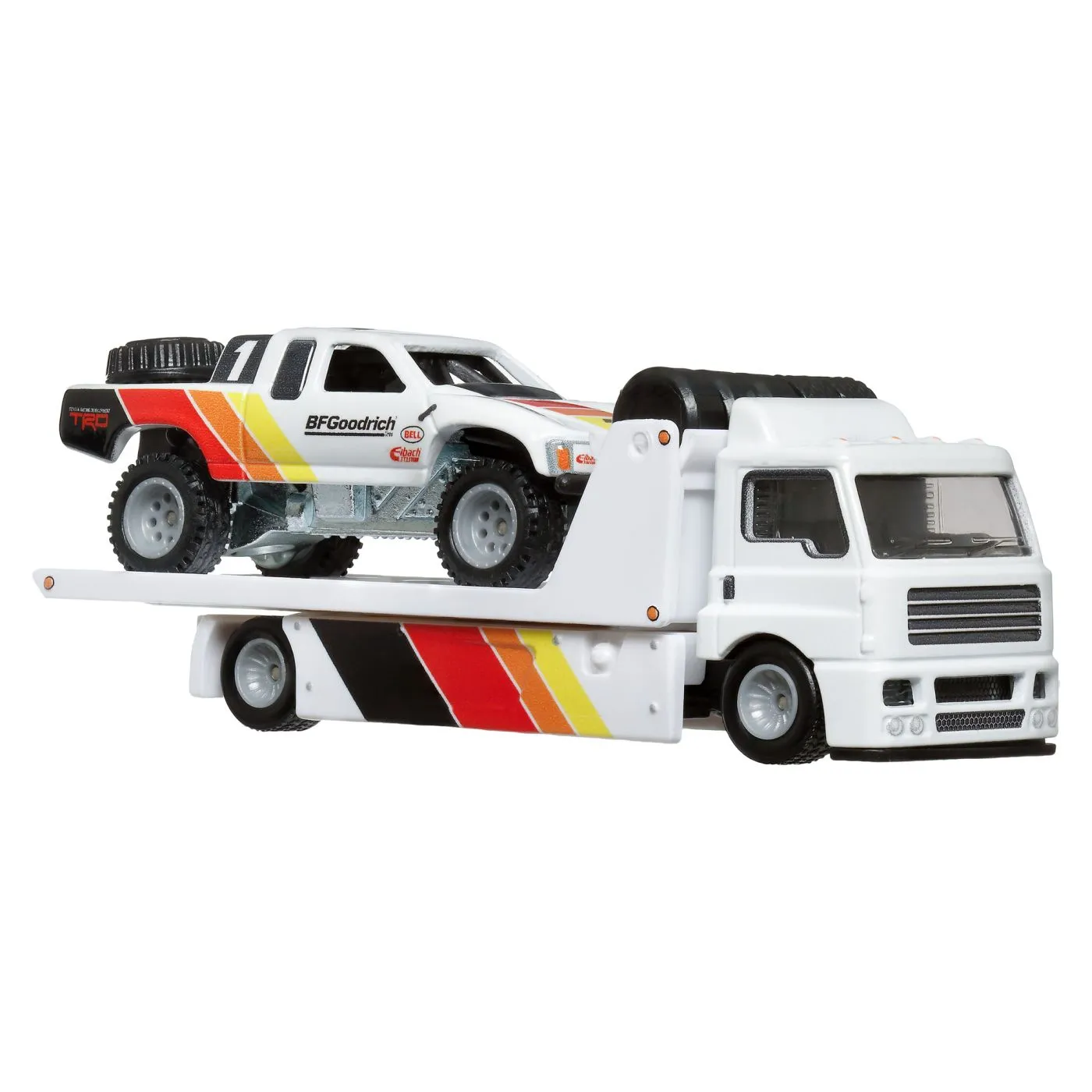 HOT WHEELS TRANSPORTATOR FLEET STREET CU MASINUTA TOYOTA OFF ROAD TRUCK SCARA 1:64 SuperHeroes ToysZone