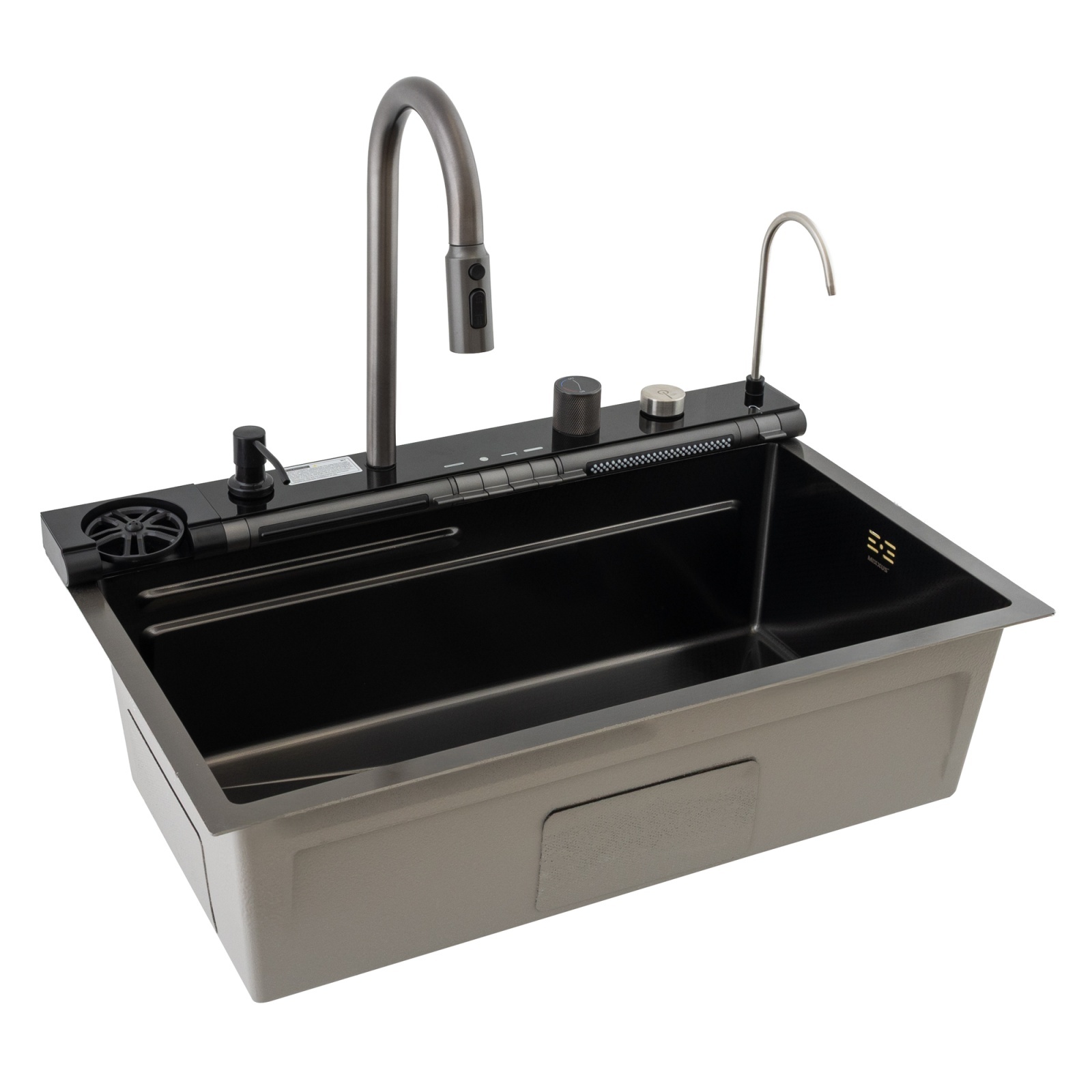 MH7546-SET-06 Chiuveta multifunctionala din inox nano black, honeycomb, seria Decor MIXXUS Innovative ReliableTools
