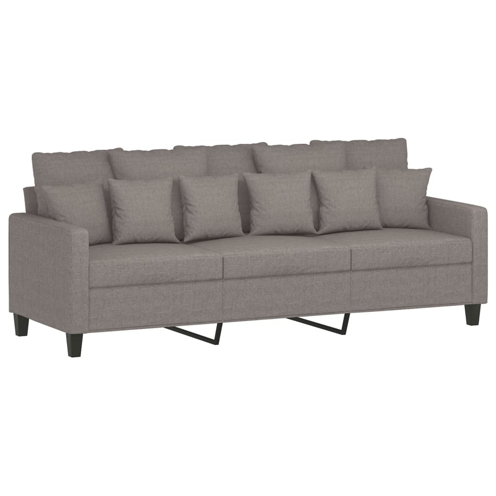 Canapea cu 3 locuri și taburet, taupe, 180 cm, material textil GartenMobel Dekor