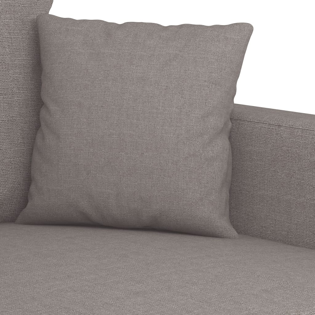 Set de canapea cu perne, 3 piese, gri taupe, material textil GartenMobel Dekor