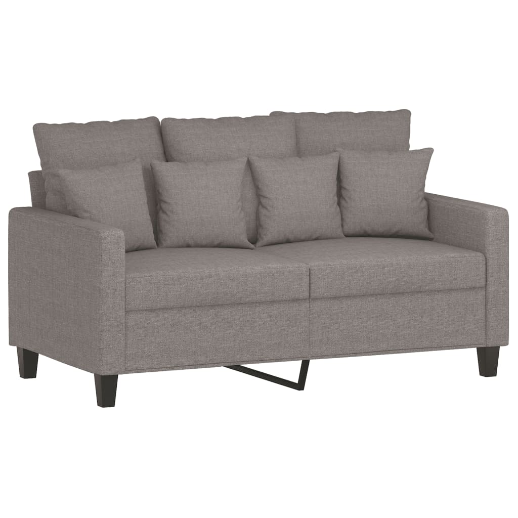 Set de canapea cu perne, 3 piese, gri taupe, material textil GartenMobel Dekor