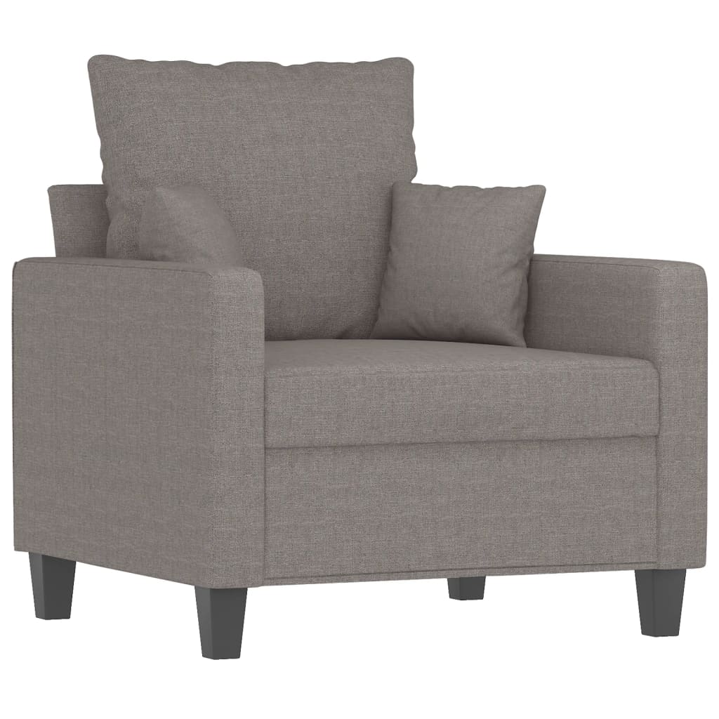 Set de canapele cu perne, 4 piese, gri taupe, textil GartenMobel Dekor