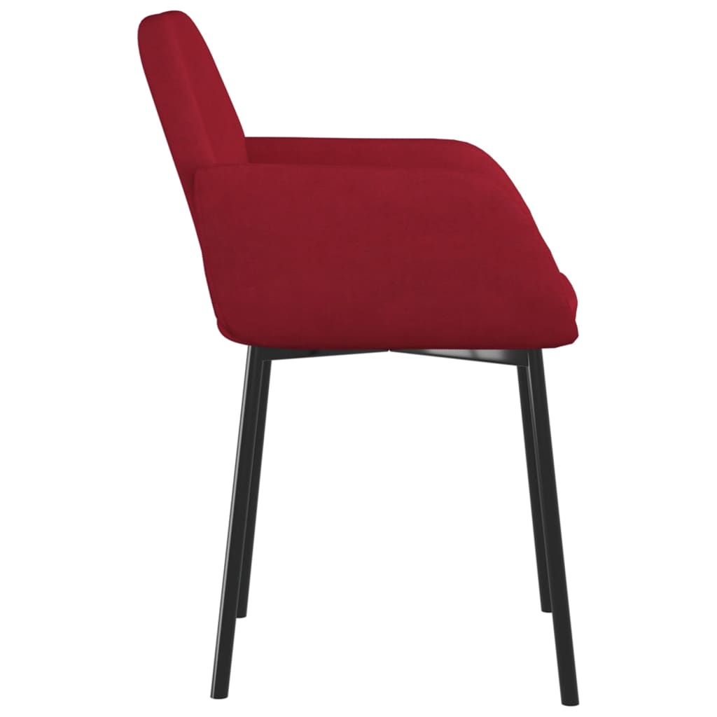 Scaune de bucătărie, 2 buc., roșu vin, catifea GartenMobel Dekor