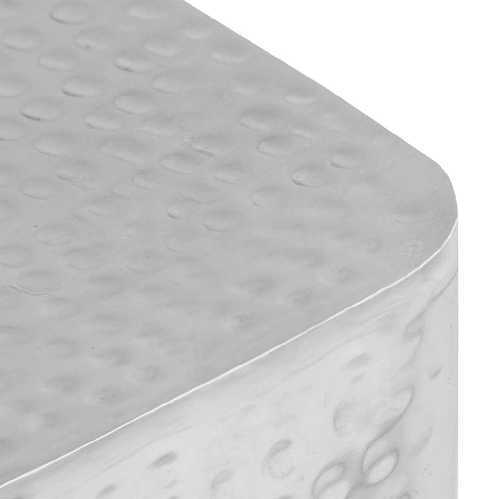 Măsuțe de cafea, 2 buc., argintiu, aluminiu GartenMobel Dekor