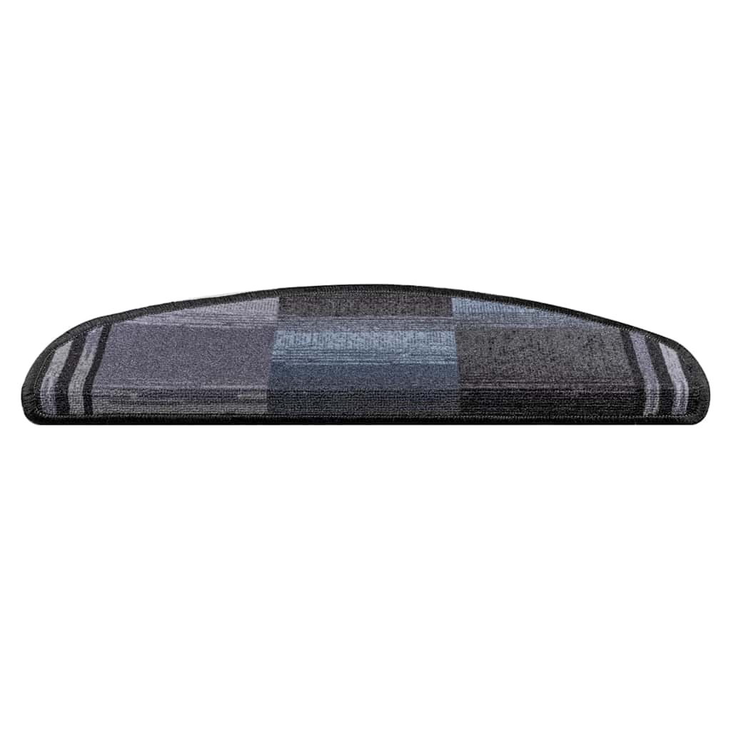 Covorașe scări autoadezive, 15 buc., negru și gri, 65x21x4 cm GartenMobel Dekor