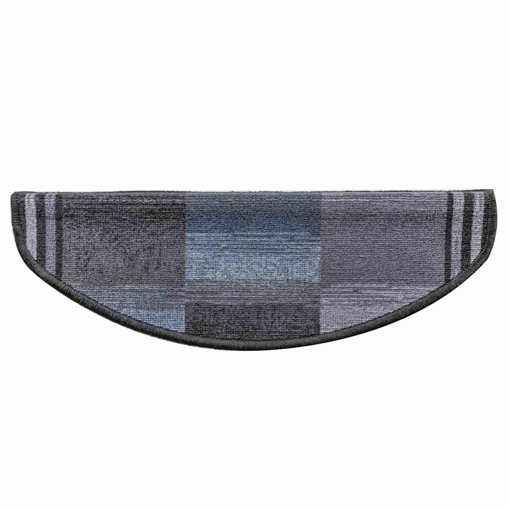 Covorașe scări autoadezive, 15 buc., negru și gri, 65x21x4 cm GartenMobel Dekor