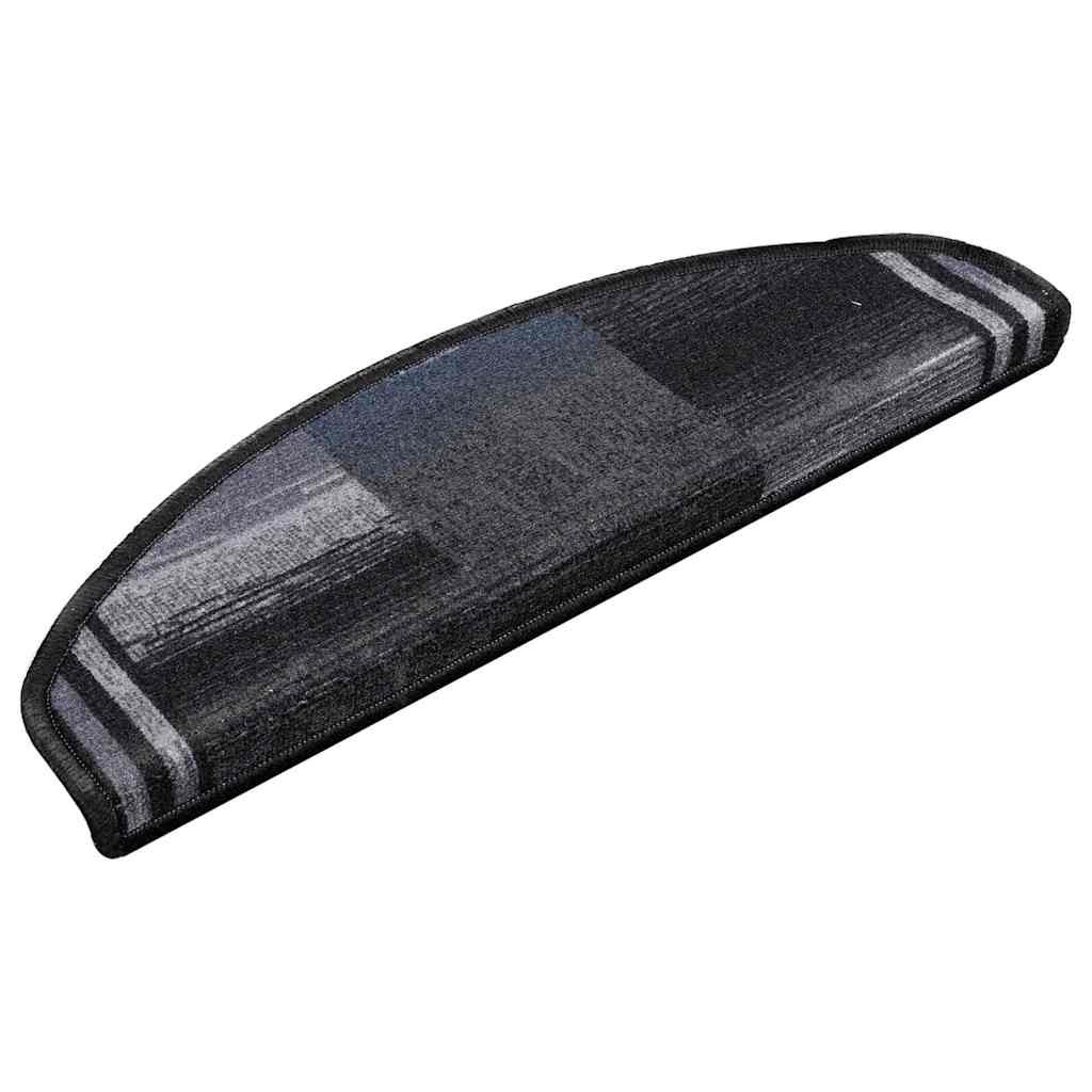 Covorașe scări autoadezive, 15 buc., negru și gri, 65x21x4 cm GartenMobel Dekor