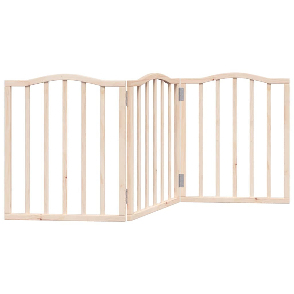 Poartă pentru câini pliabilă, 3 panouri, 150 cm, lemn de plop GartenMobel Dekor