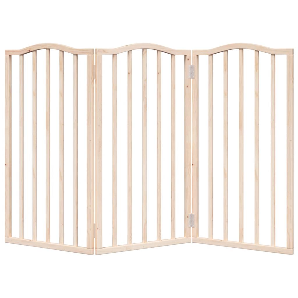 Poartă pentru câini pliabilă, 3 panouri, 150 cm, lemn de plop GartenMobel Dekor