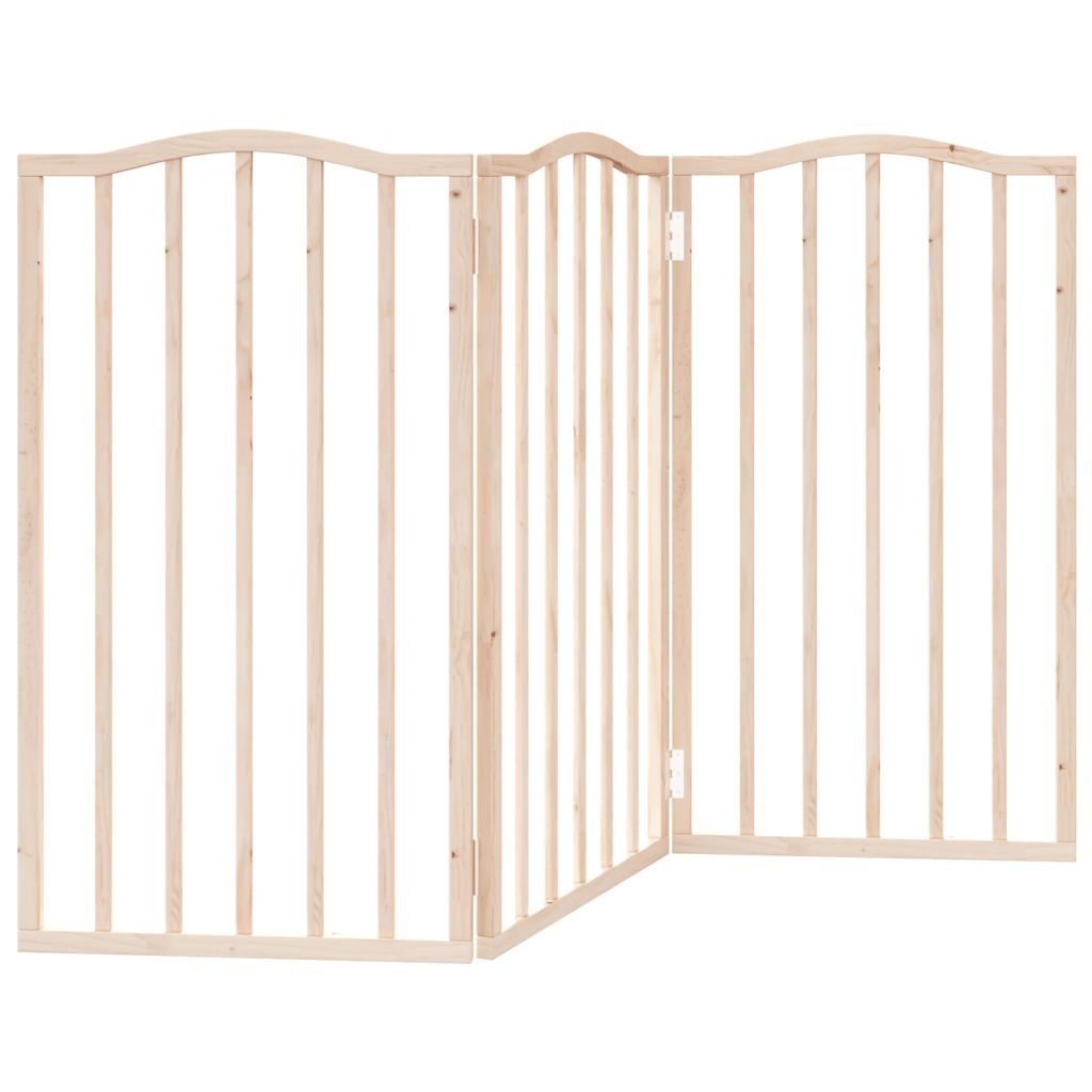 Poartă pentru câini pliabilă, 3 panouri, 150 cm, lemn de plop GartenMobel Dekor