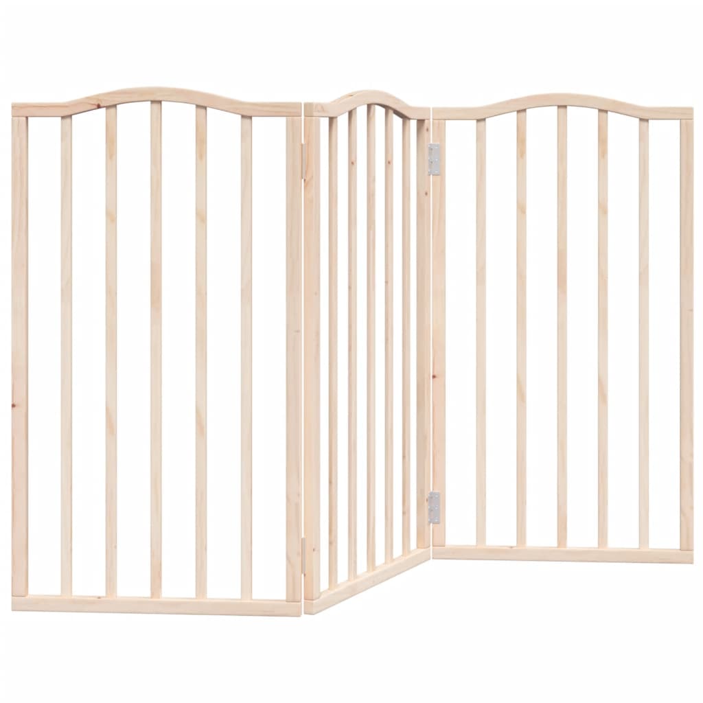Poartă pentru câini pliabilă, 3 panouri, 150 cm, lemn de plop GartenMobel Dekor