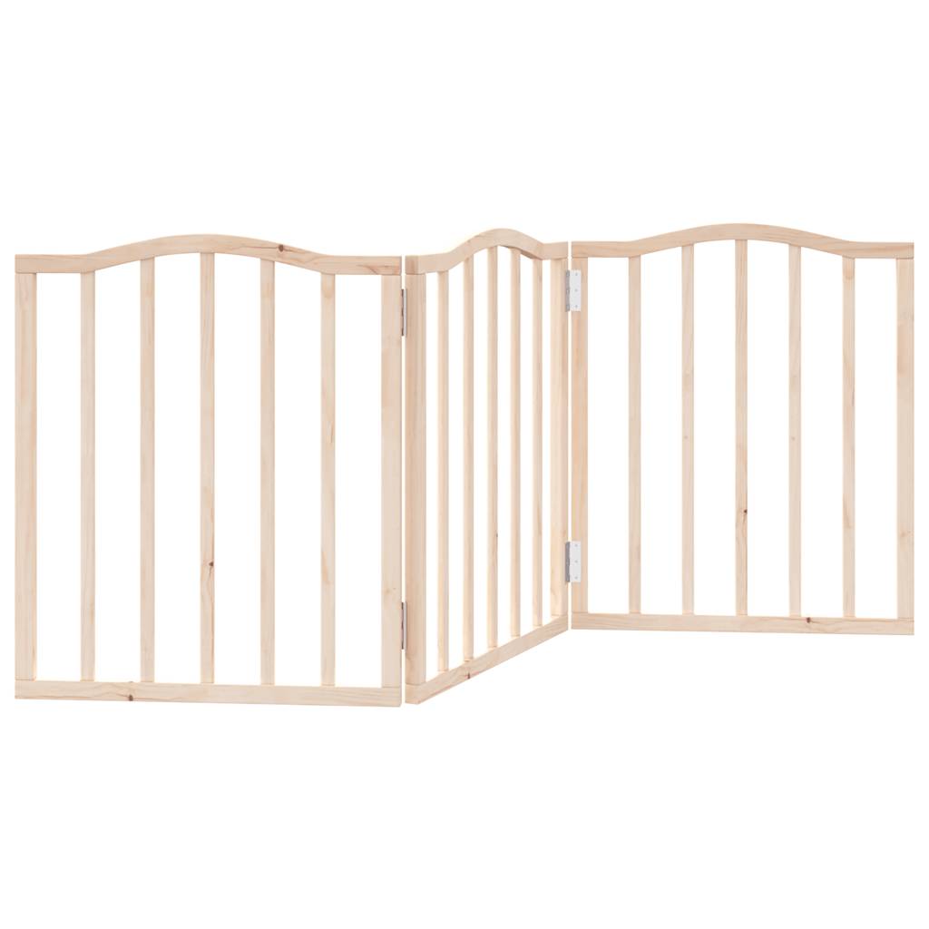 Poartă pentru câini pliabilă, 3 panouri, 150 cm, lemn de plop GartenMobel Dekor