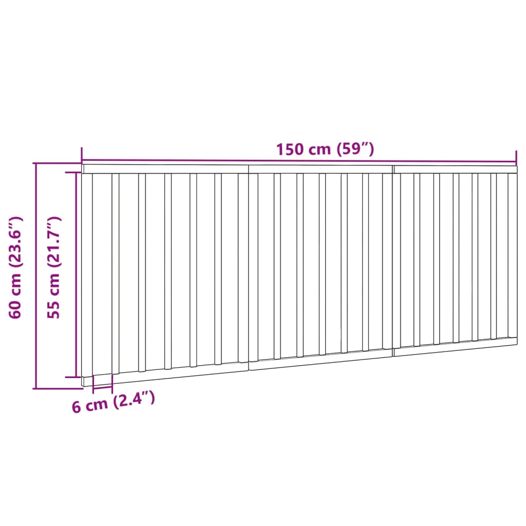 Poartă pentru câini pliabilă, 3 panouri, alb, 150 cm, lemn plop GartenMobel Dekor