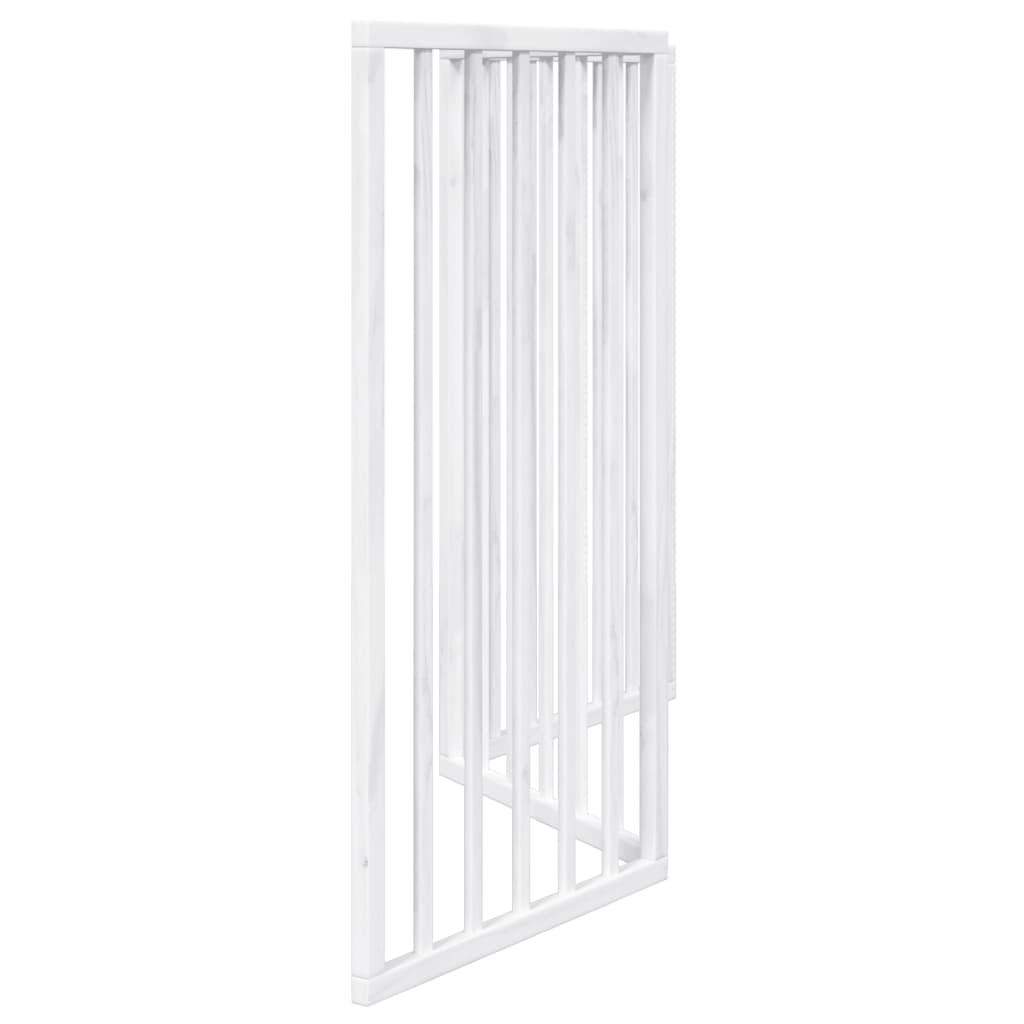 Poartă pentru câini pliabilă, 3 panouri, alb, 150 cm, lemn plop GartenMobel Dekor