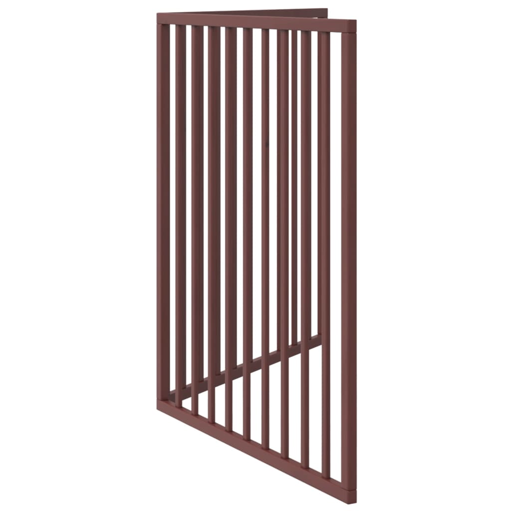 Poartă pentru câini pliabilă 2 panouri maro, 160 cm, lemn plop GartenMobel Dekor