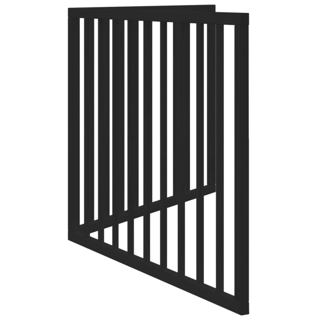 Poartă pentru câini pliabilă 2 panouri negru, 160 cm, lemn plop GartenMobel Dekor