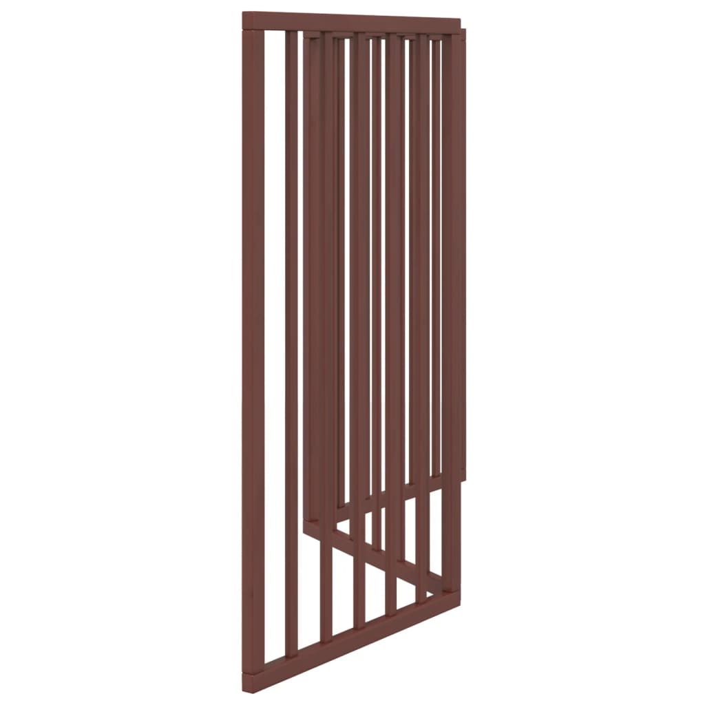 Poartă pentru câini pliabilă 3 panouri maro, 150 cm, lemn plop GartenMobel Dekor