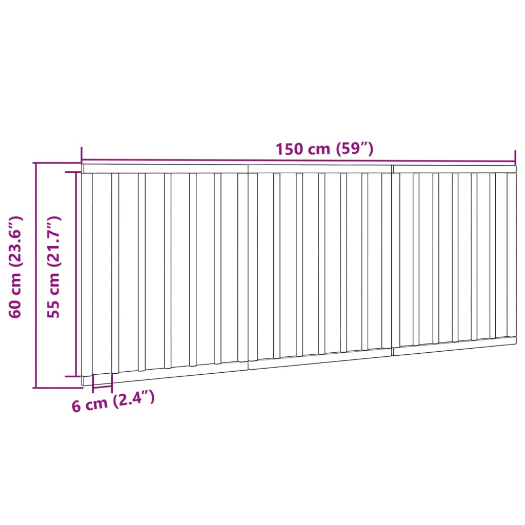 Poartă pentru câini pliabilă 3 panouri negru, 150 cm, lemn plop GartenMobel Dekor