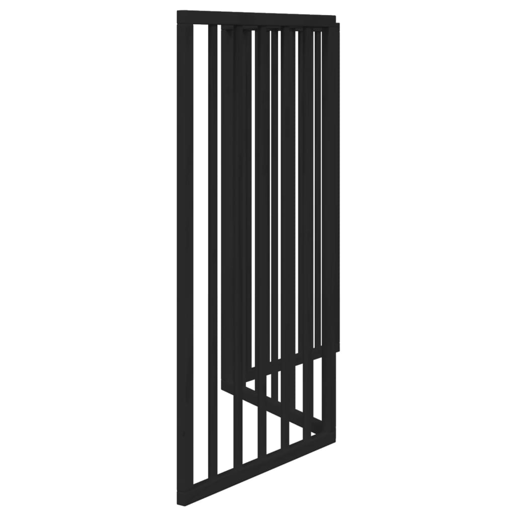 Poartă pentru câini pliabilă 3 panouri negru, 150 cm, lemn plop GartenMobel Dekor
