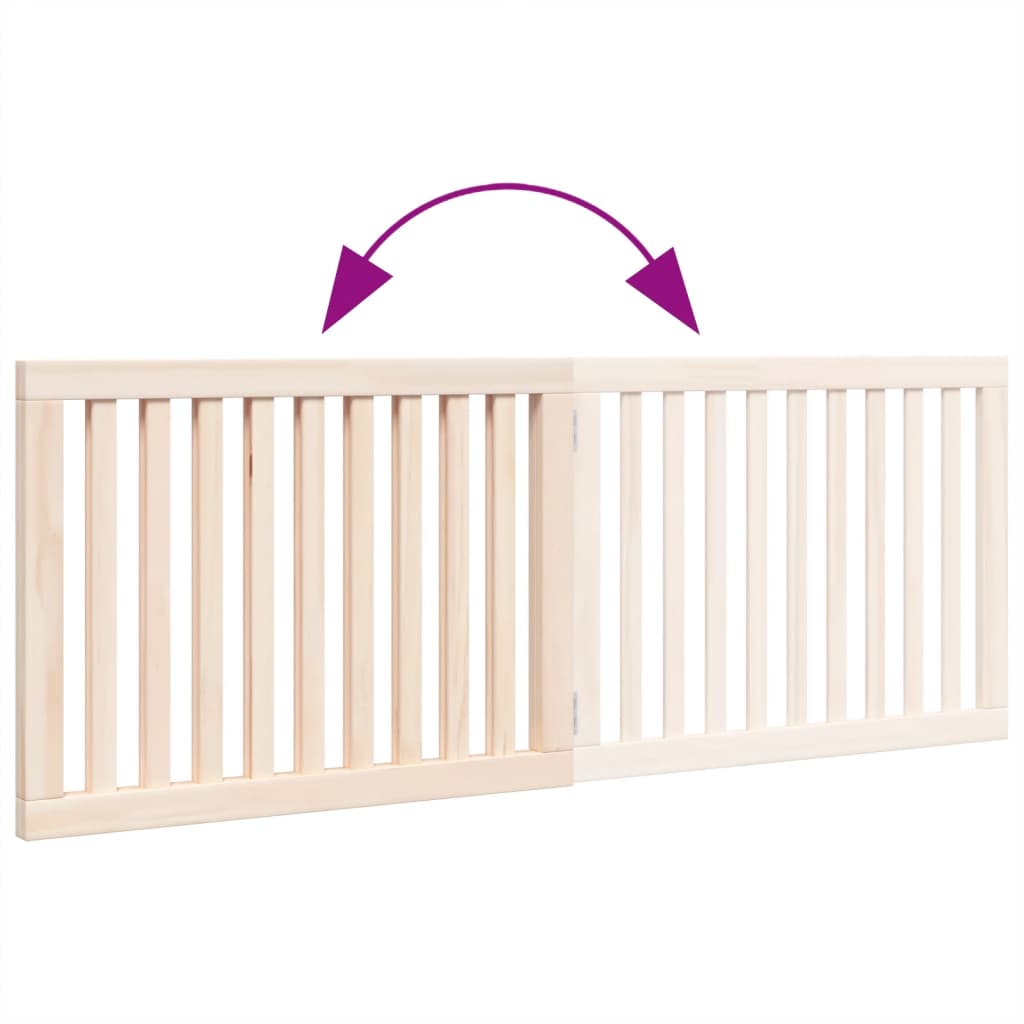 Poartă pentru câini pliabilă, 2 panouri, 160 cm, lemn de plop GartenMobel Dekor