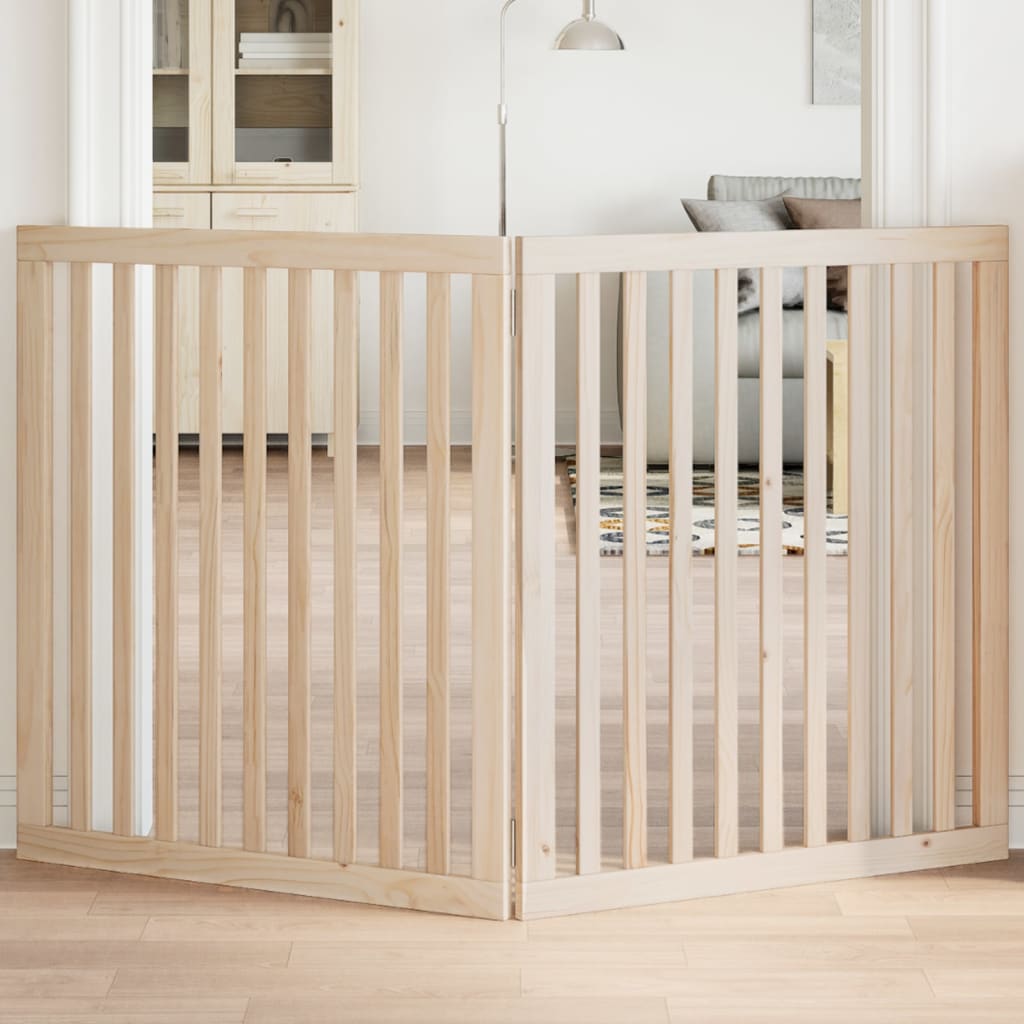 Poartă pentru câini pliabilă, 2 panouri, 160 cm, lemn de plop GartenMobel Dekor
