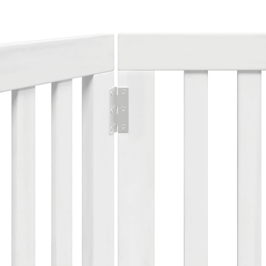 Poartă pentru câini pliabilă, 2 panouri, alb, 160 cm, lemn plop GartenMobel Dekor