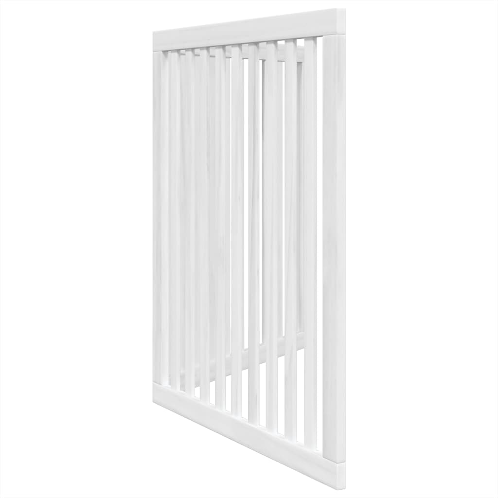Poartă pentru câini pliabilă, 2 panouri, alb, 160 cm, lemn plop GartenMobel Dekor