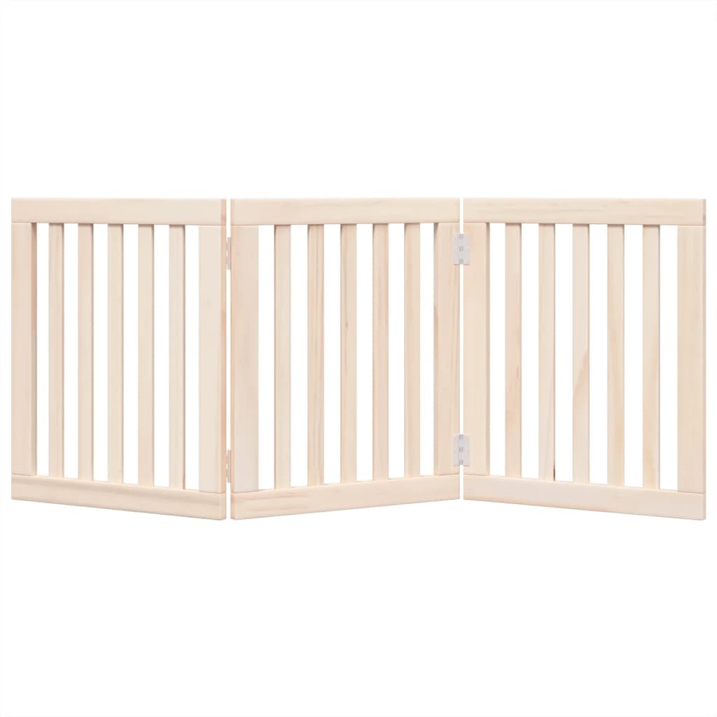 Poartă pentru câini pliabilă, 3 panouri, 150 cm, lemn de plop GartenMobel Dekor