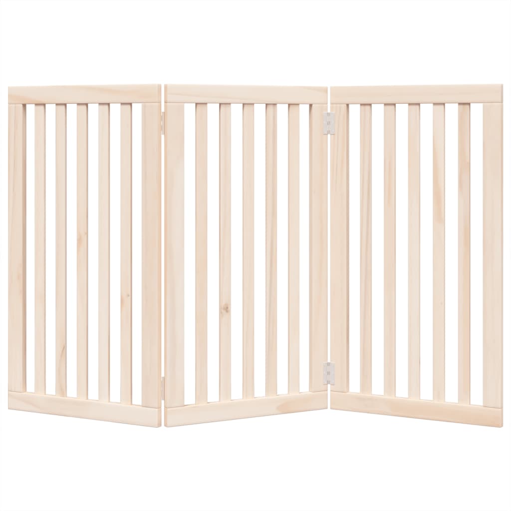 Poartă pentru câini pliabilă, 3 panouri, 150 cm, lemn de plop GartenMobel Dekor
