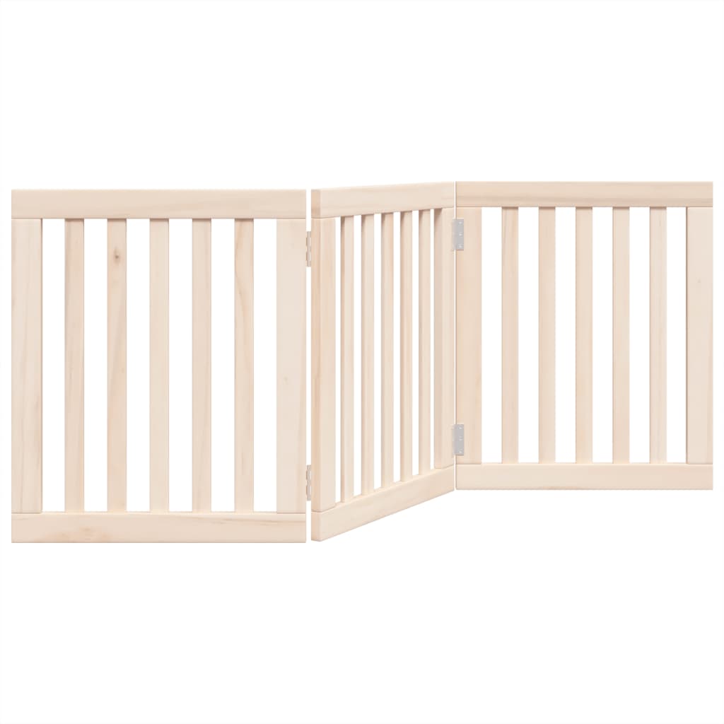 Poartă pentru câini pliabilă, 3 panouri, 150 cm, lemn de plop GartenMobel Dekor