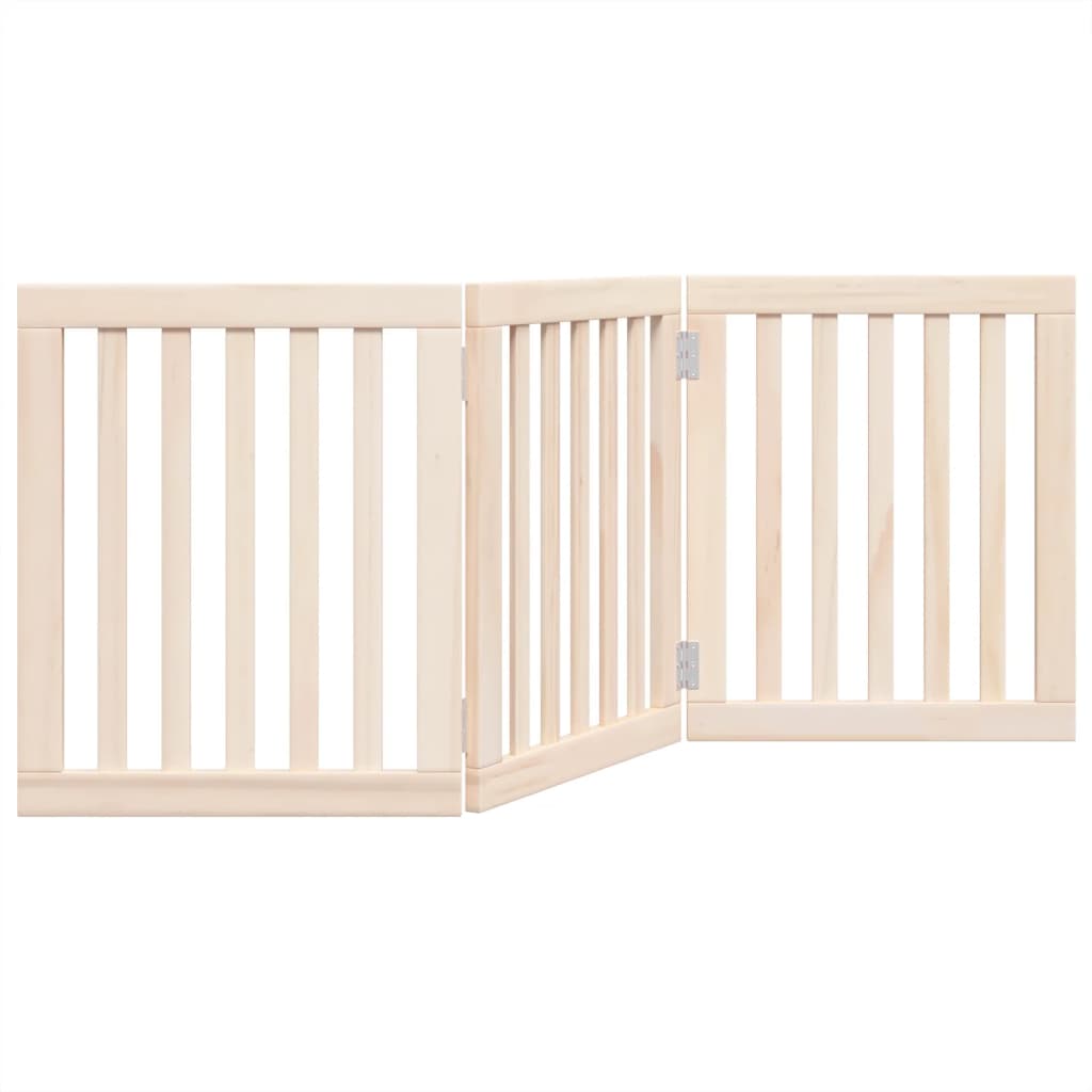 Poartă pentru câini pliabilă, 3 panouri, 150 cm, lemn de plop GartenMobel Dekor