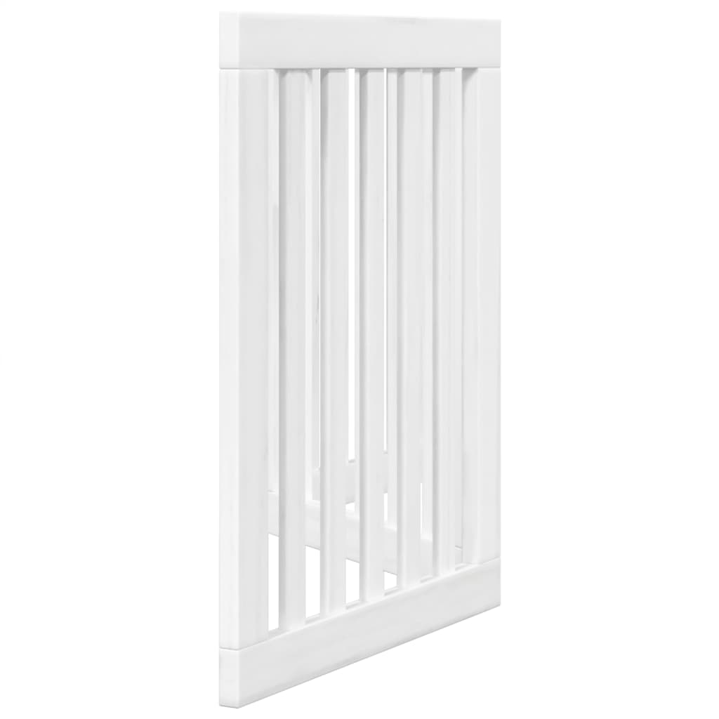 Poartă pentru câini pliabilă, 3 panouri, alb, 150 cm, lemn plop GartenMobel Dekor