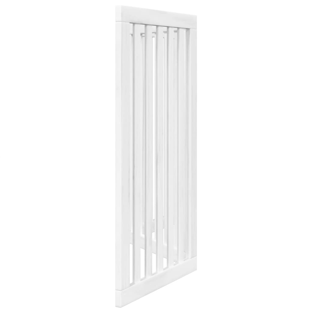 Poartă pentru câini pliabilă, 3 panouri, alb, 150 cm, lemn plop GartenMobel Dekor