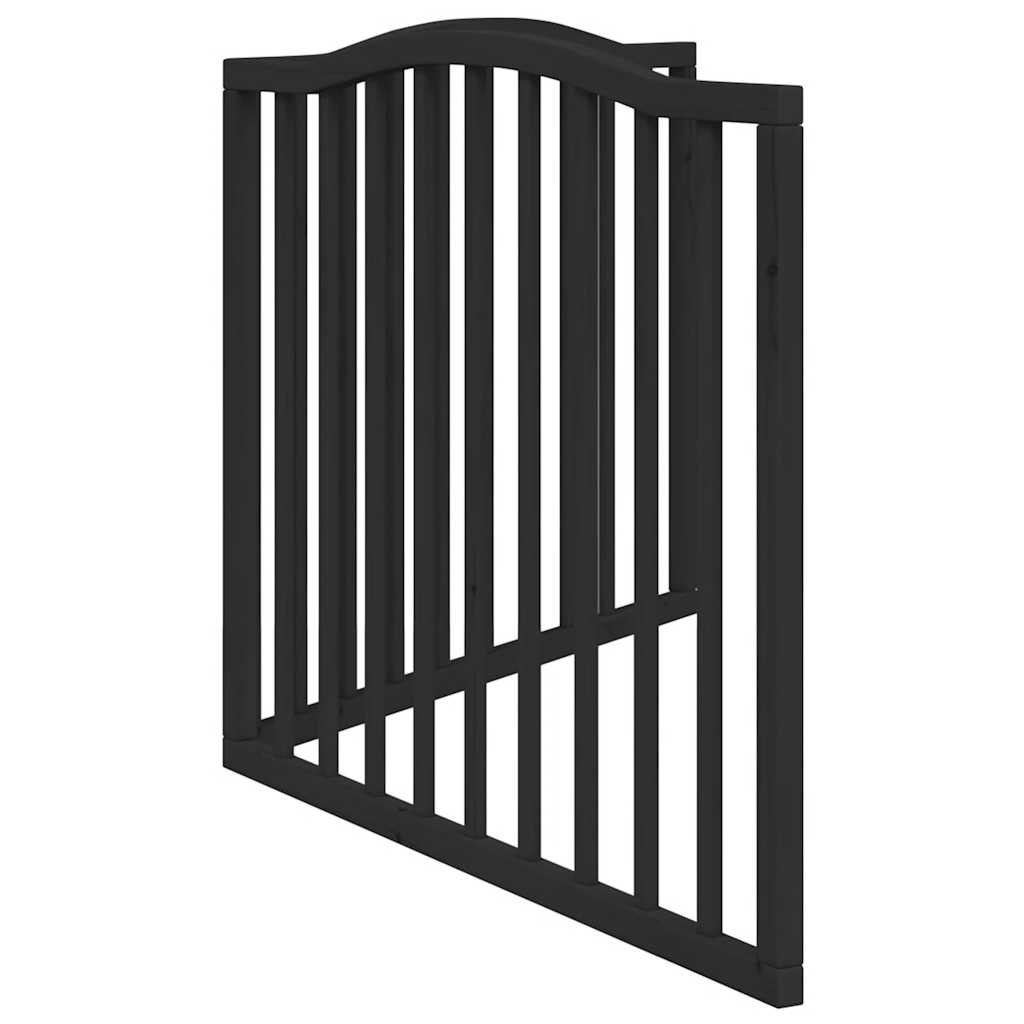 Poartă pentru câini pliabilă 2 panouri negru, 160 cm, lemn plop GartenMobel Dekor