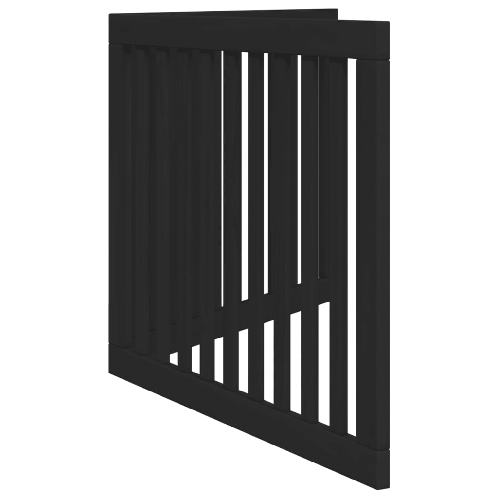 Poartă pentru câini pliabilă 2 panouri negru, 160 cm, lemn plop GartenMobel Dekor